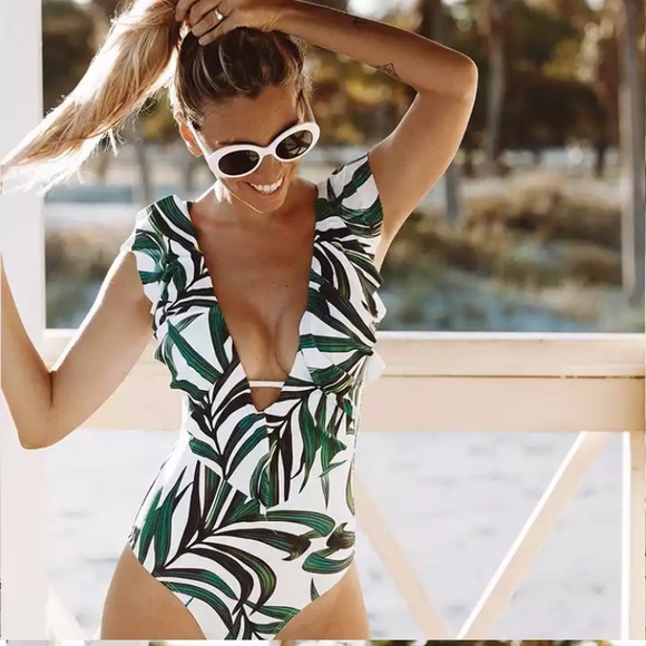 Tropical Paradise One Piece Swimsuit - Picture 2 of 6